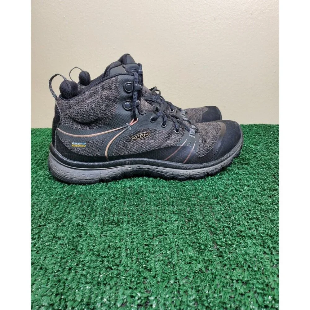 Keen Dry Waterproof Women's Size 7.5 Black Gray Hiking Ankle Boots - Picture 1 of 11
